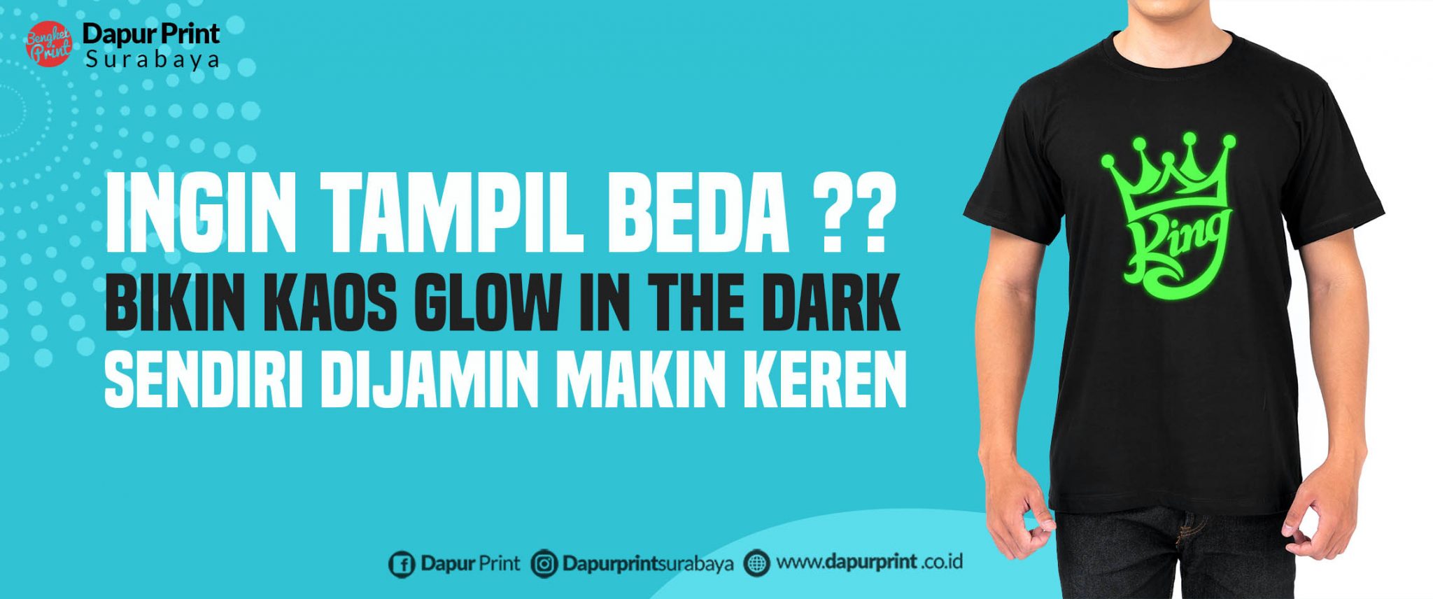 Sablon Glow In The Dark Surabaya Dapur Print