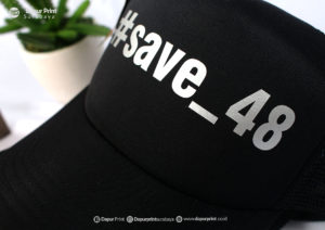 jasa sablon topi polyflex di surabaya